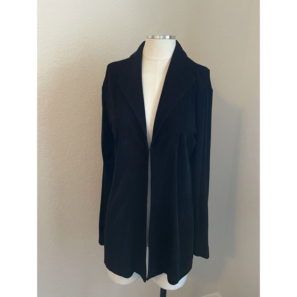 French Laundry Long Collared Draped Cardigans Textured Single Clasp Stretchy